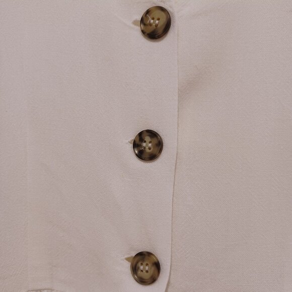 Suzy Shier Button Front Shirt Dress - Ivory - Picture 7 of 8